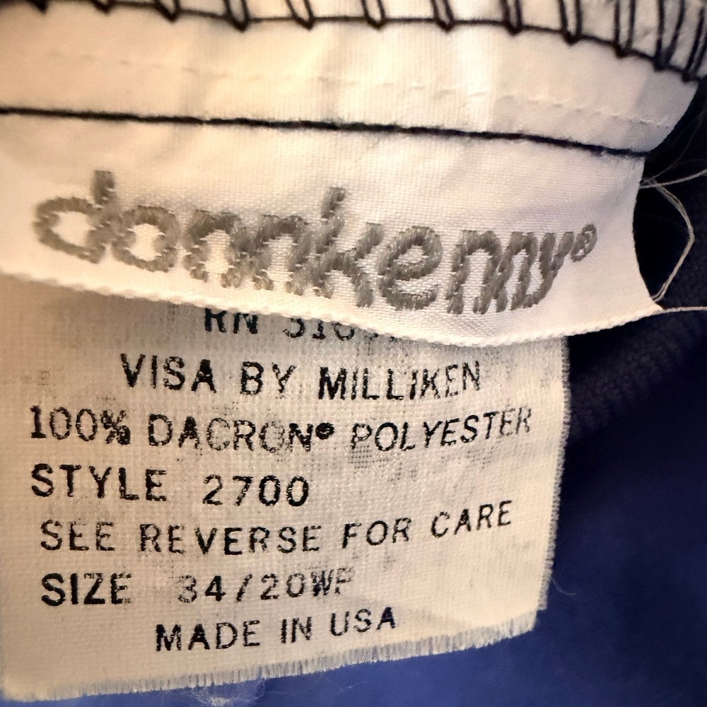 Vintage Donnkenny Navy Blue Polyester Dress Pants Womens 20WP Made in USA - Picture 3 of 6